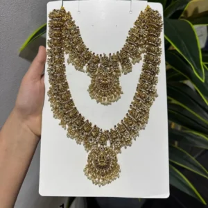 Necklace + Small Necklace + Earring-3 Set